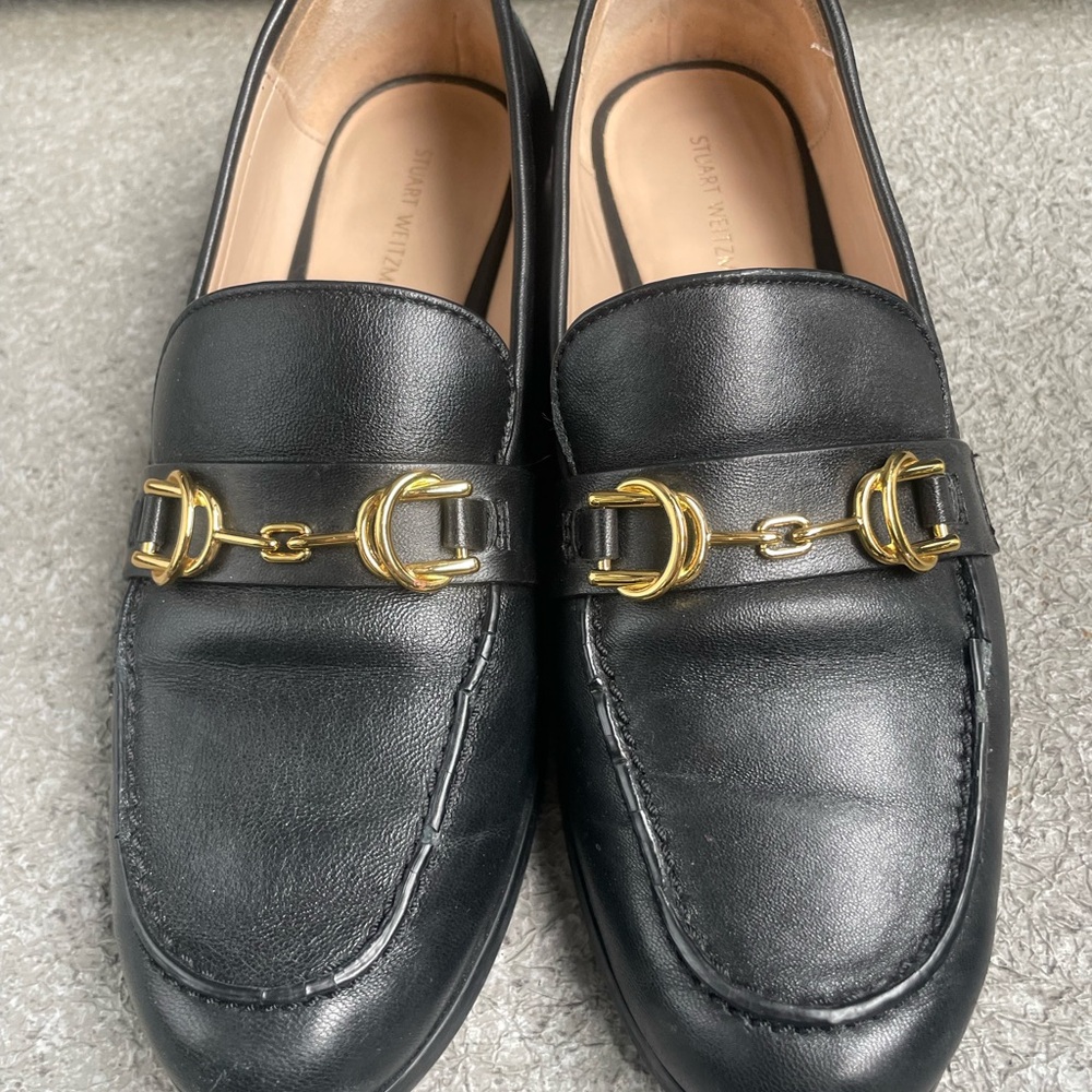 Stuart Weitzman black loafers 7.5